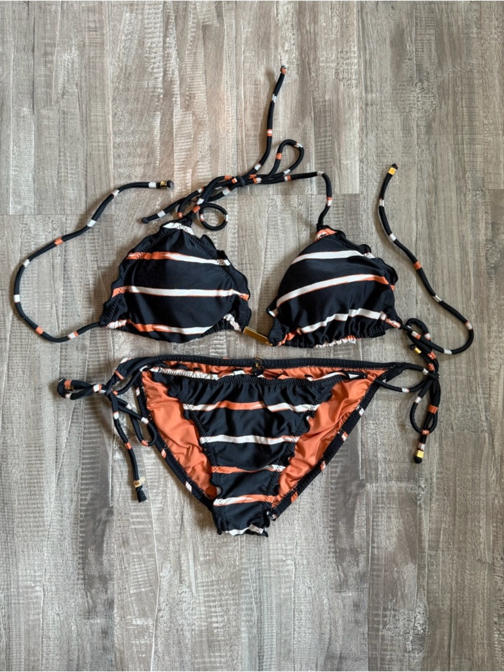 Vix Paula Hermanny Rust & Black Bikini Bottoms